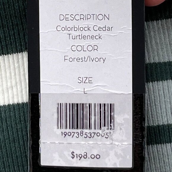 Veronica Beard Colorblock Cedar Turtleneck Size L in Forest Ivory  Long Sleeve - Picture 11 of 11